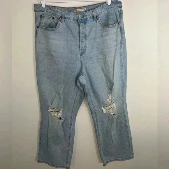 LEVIS RIBCAGE STRAIGHT ANKLE WOMEN'S JEANS SIZE 16W - Picture 7 of 16
